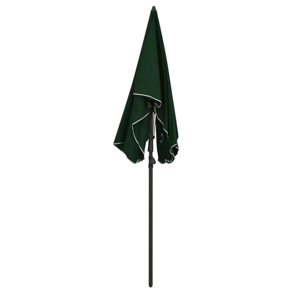 Refletor LED Solar Guarda-sol de jardim com poste 200x130 cm verde