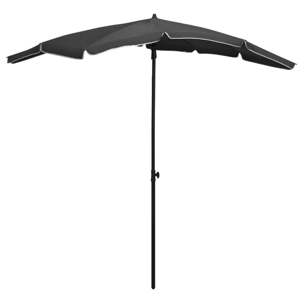 Resistente à Intempérie Guarda-sol de jardim com poste 200x130 cm antracite
