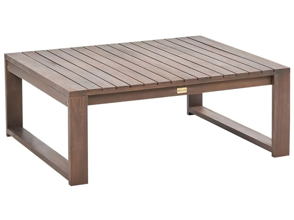 Kit Completo Mesa de centro madeira de acácia certificada escura 90 x 75 cm TIMOR II