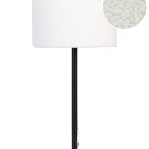 Luminária de Teto com Dimer Candeeiro de mesa em tecido bouclé branco VINAZCO