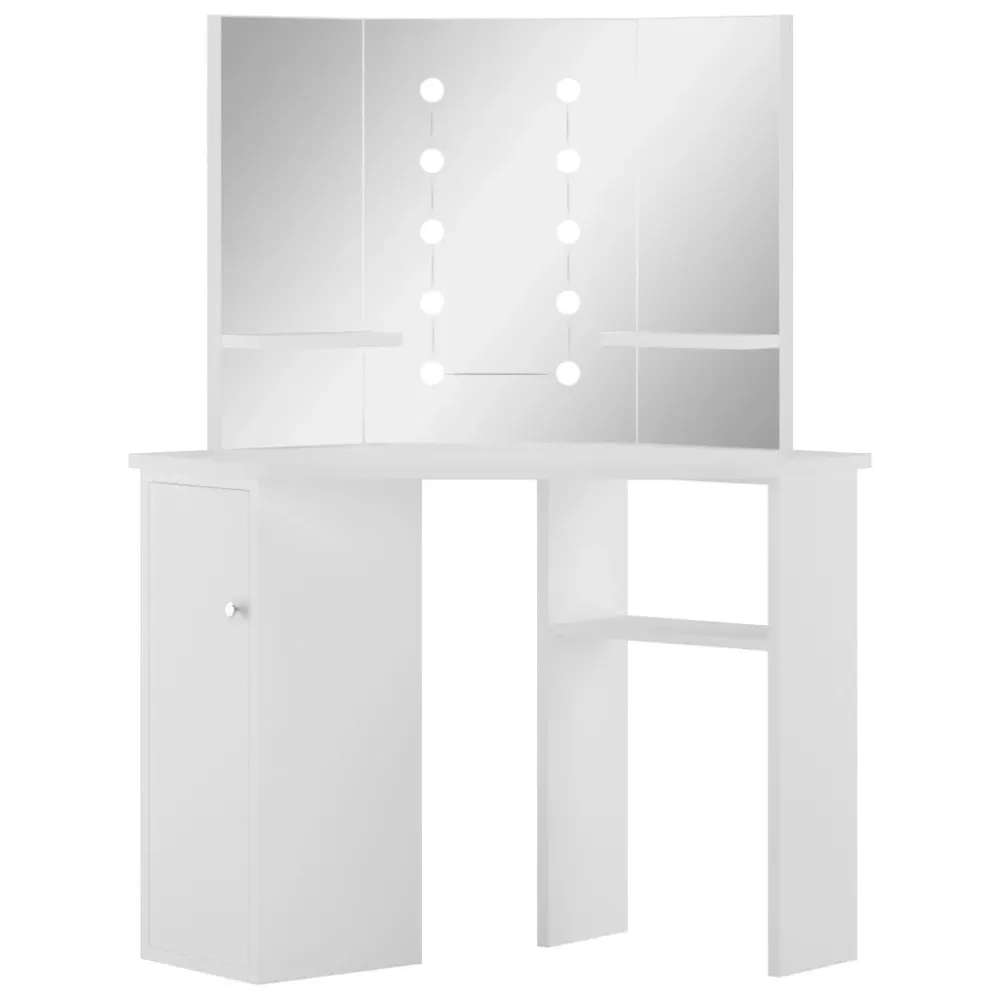 Mesa de maquilhagem/toucador com luzes LED branco nítido com Tripla Iluminação