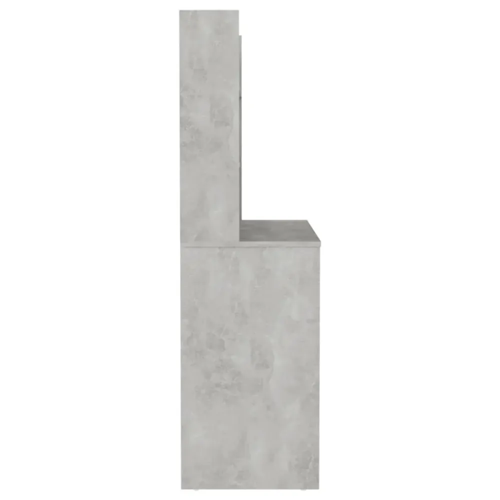 Plafon de LED Mesa de maquilhagem com luzes LED 100x40x135cm MDF cinza cimento