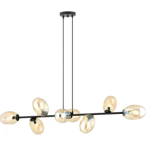 Candeeiro Suspenso Pandora, Âmbar, 140x100x40 cm, EPIKASA com 6 Lâmpadas
