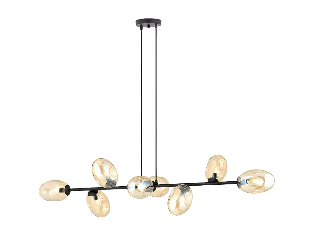 Candeeiro Suspenso Pandora, Âmbar, 140x100x40 cm, EPIKASA com 6 Lâmpadas