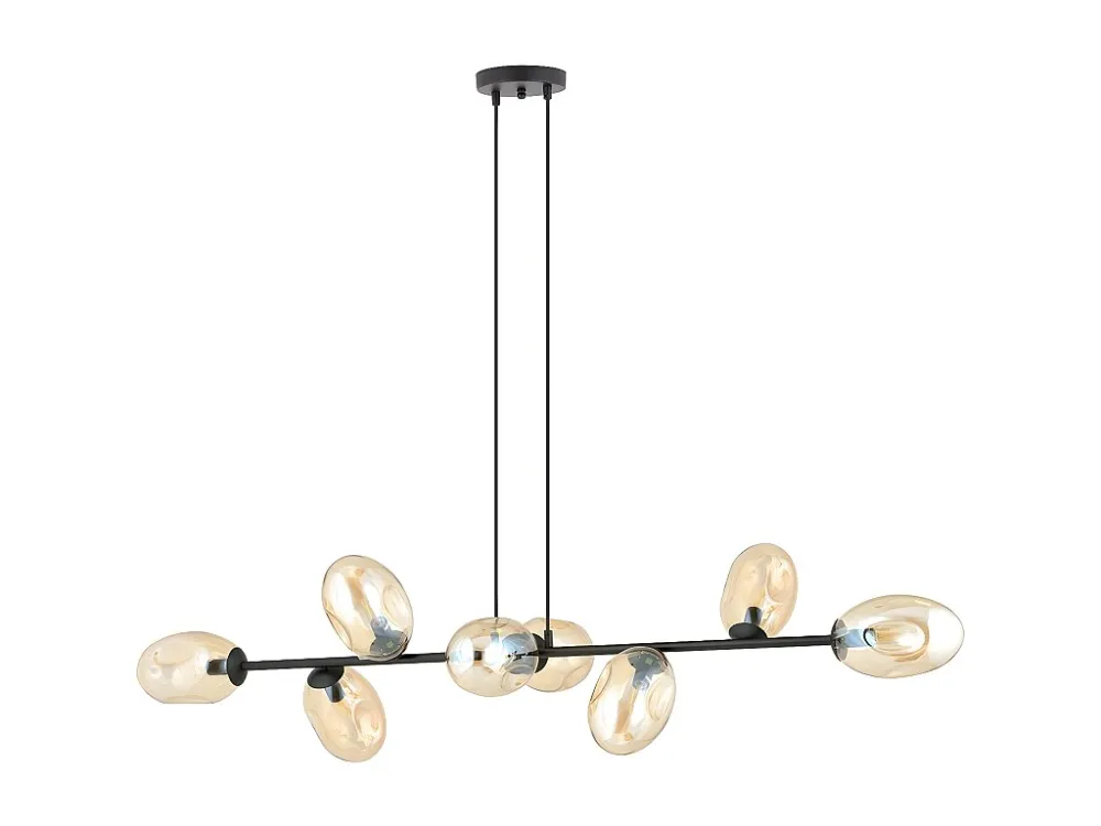 Candeeiro Suspenso Pandora, Âmbar, 140x100x40 cm, EPIKASA com 6 Lâmpadas