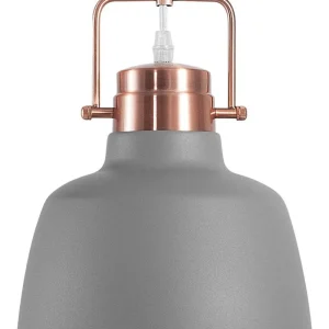 Candeeiro de teto cinzento e cor de cobre NARMADA com Controle Remoto