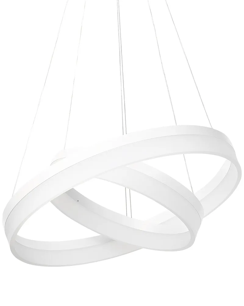 Candeeiro de teto com LED em metálico branco PUZI
