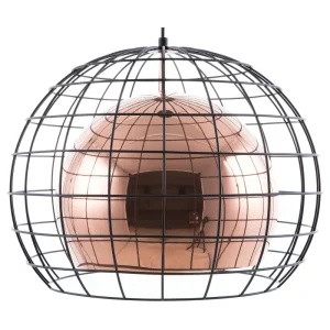 Candeeiro de teto cor de cobre LIRI Fácil Limpeza