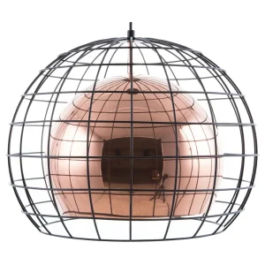 Candeeiro de teto cor de cobre LIRI Fácil Limpeza