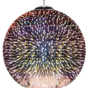 Candeeiro de teto cor de cobre SESSERA com Tripla Iluminação