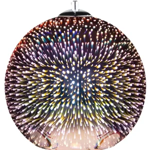 Candeeiro de teto cor de cobre SESSERA com Tripla Iluminação