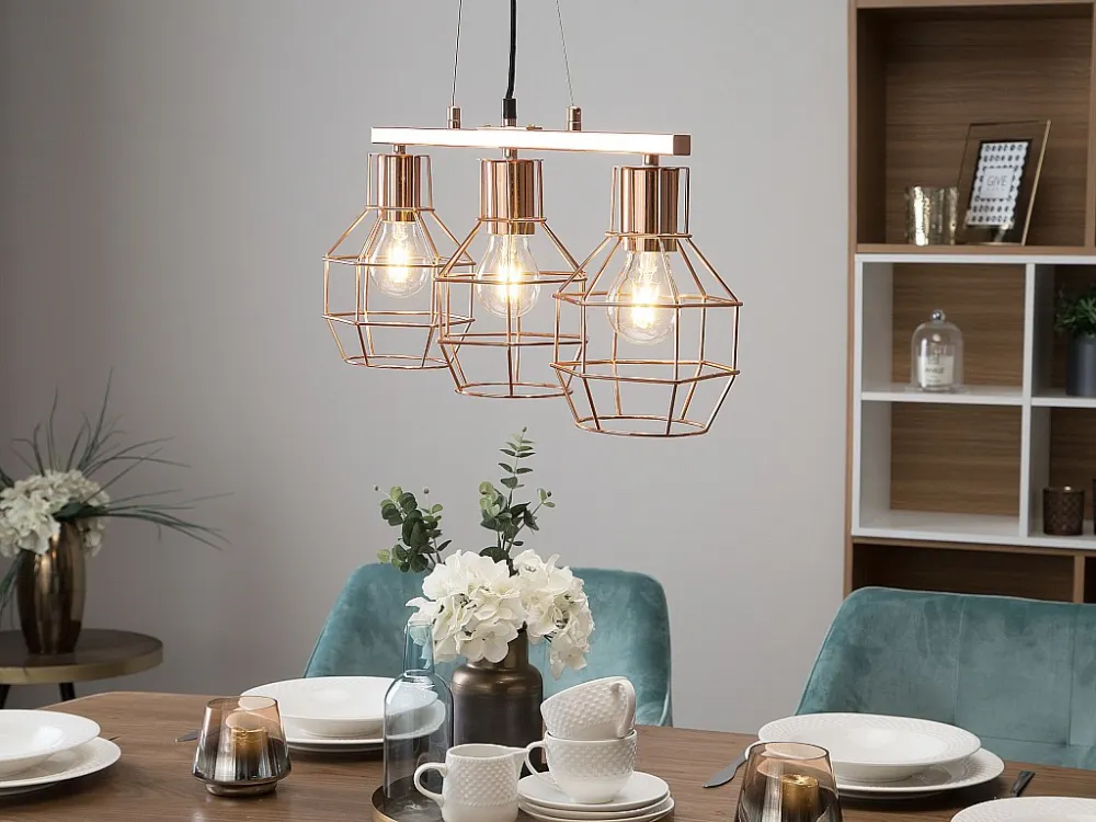 Candeeiro de teto em metálico cor de cobre ORNE para Corredores e Halls