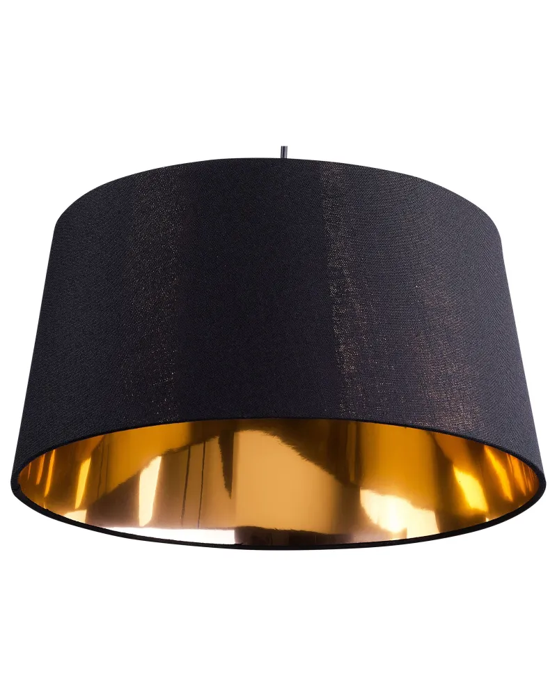 Candeeiro de teto preto e dourado KALLAR com Tripla Iluminação