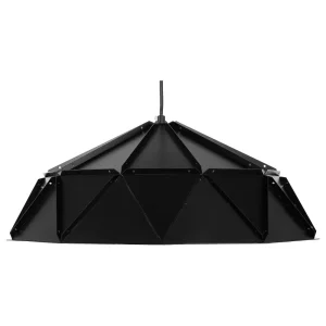 Candeeiro de teto preto SENIA Iluminação Direta e Indireta