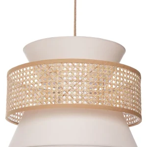 Candeeiro de teto em rattan creme e integral 167 cm LUYANO