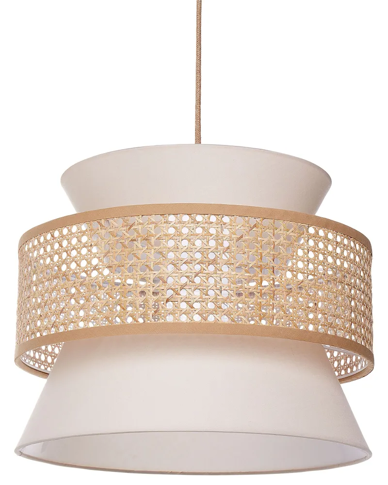 Candeeiro de teto em rattan creme e integral 167 cm LUYANO
