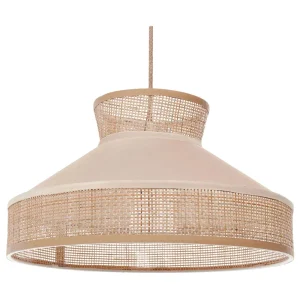 Candeeiro de teto em rattan creme e orgânico BATALI