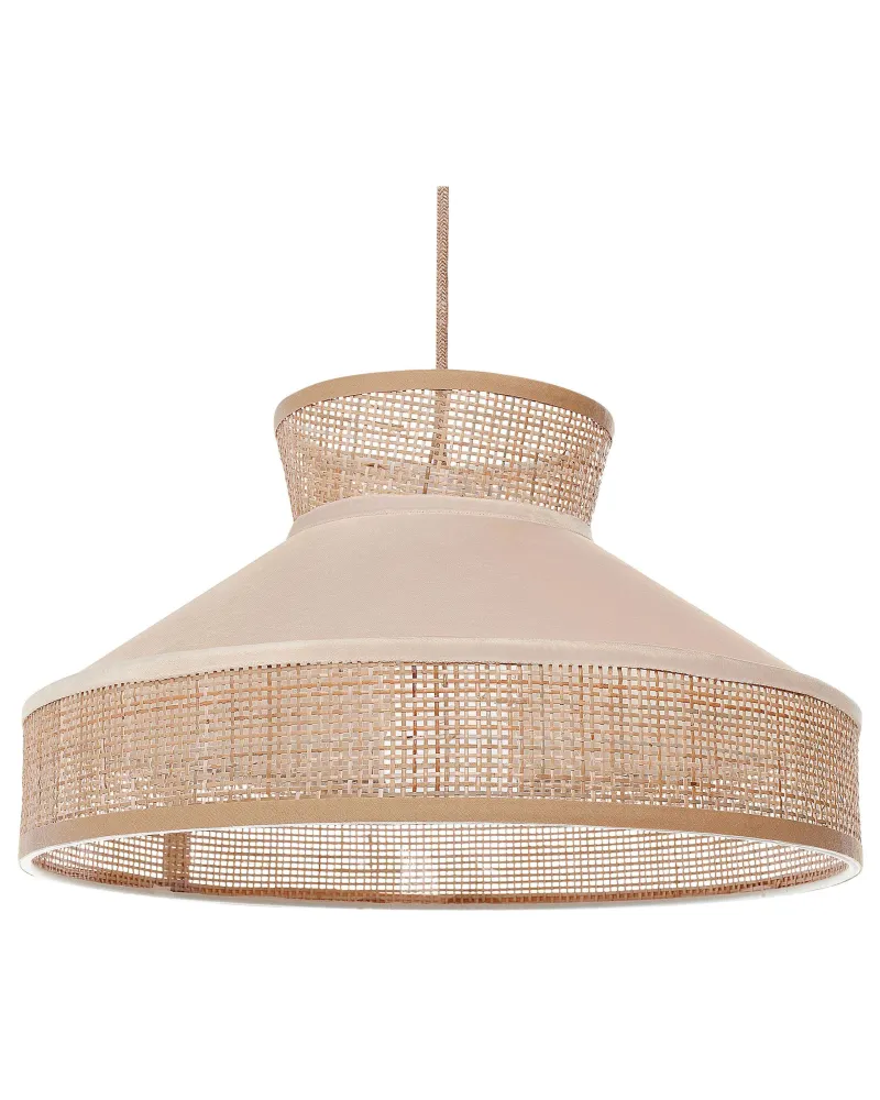 Candeeiro de teto em rattan creme e orgânico BATALI