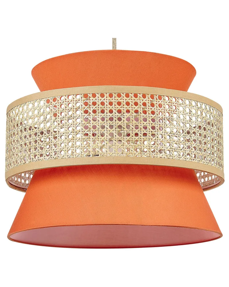 Candeeiro de teto em rattan vermelho e espontâneo 167 cm LUYANO