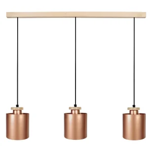 Kit Completo Suspensão TOSEL UZIBUZE metálico cilindro bege D13,5 x H70 cm
