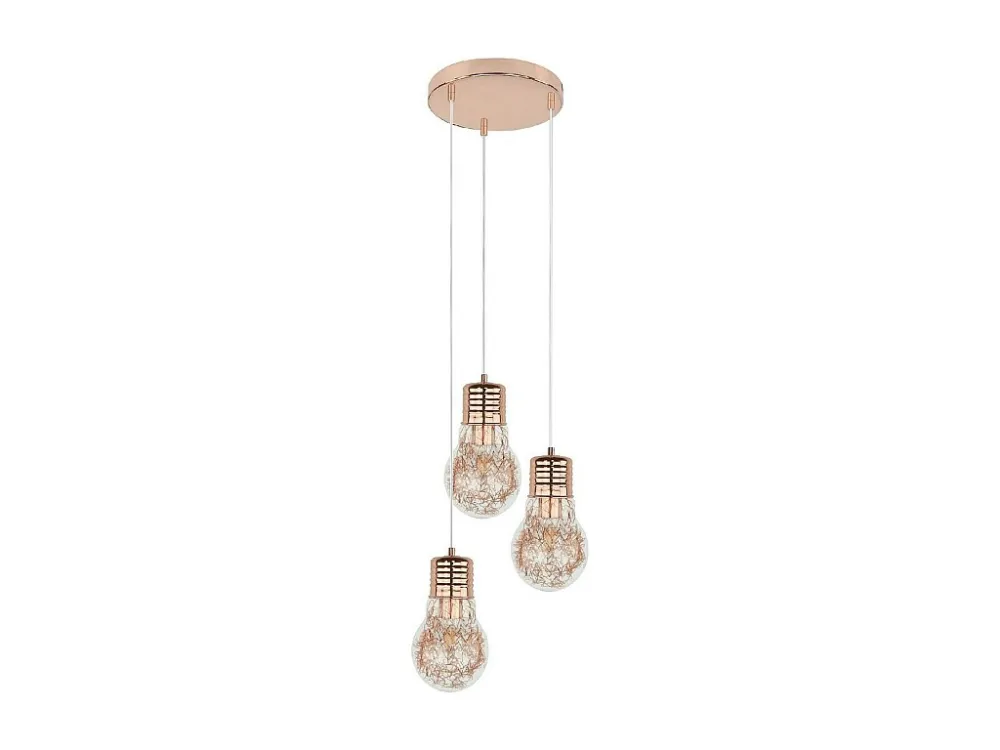 Lâmpada de Suspensão Bulb, Cobre, 20x20x110 cm, EPIKASA para Corredores e Halls