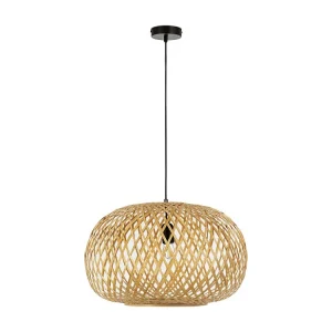 Lâmpada de teto Nara de Bambu, diâmetro 50 cm. com 6 Lâmpadas