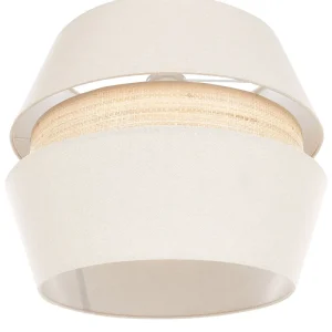 Luminária de Teto Embutida Candeeiro de teto em linho creme ATOYAC