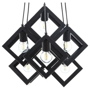 Luminária de Teto em Gesso Candeeiro de teto preto CHRISOLA
