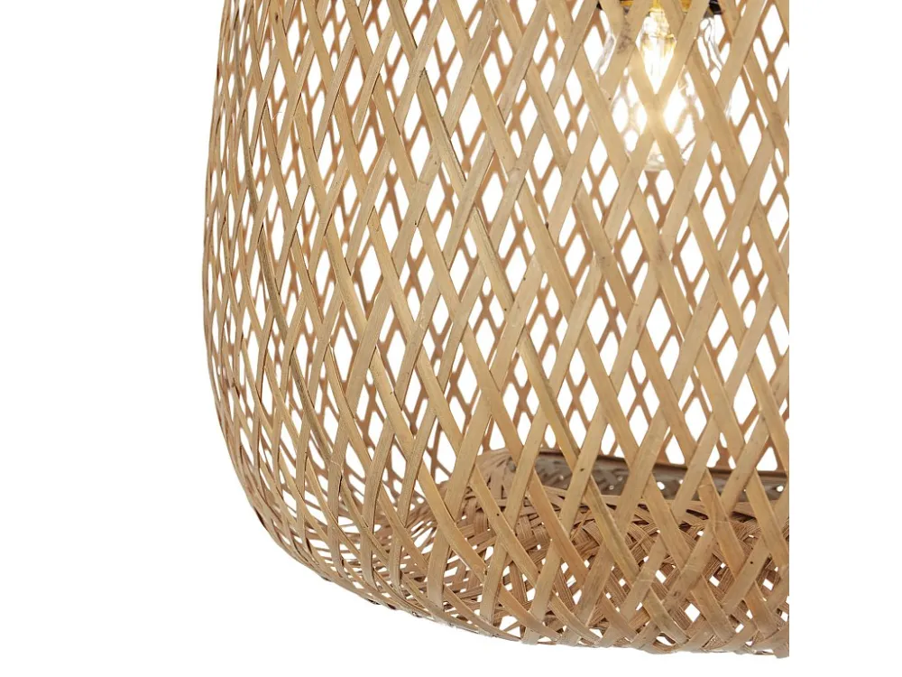 Luminária de Teto em Gesso Luminária de teto Yumei de Bambu, diâmetro 30 cm.