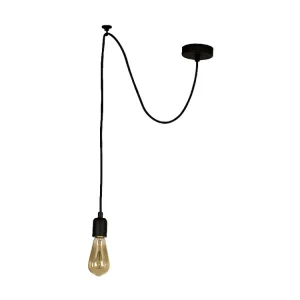 Luminária de Teto para Cozinha Candeeiro Suspenso Andria, Preto, 90 x 12 x 93 cm, EPIKASA