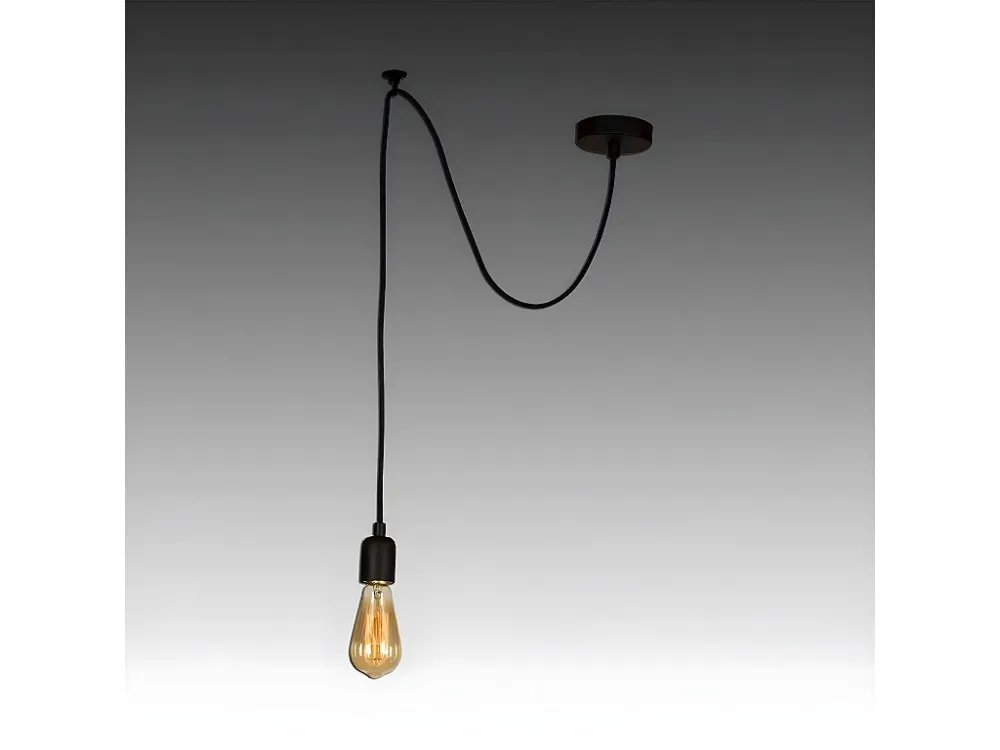 Luminária de Teto para Cozinha Candeeiro Suspenso Andria, Preto, 90 x 12 x 93 cm, EPIKASA