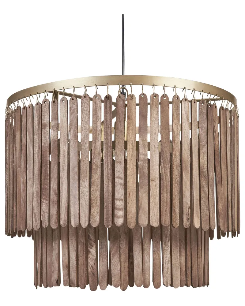 Luminária de Teto para Cozinha Candeeiro de teto em madeira escura KAVERI