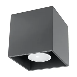 Luminárias de teto contemporâneo de alumínio - 1 lichtbronnen - L.10 x H.10 cm - antracite com 6 Lâmpadas