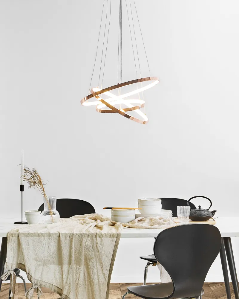 Lustre Premium Candeeiro de teto LED em metálico rosa dourado ATREK