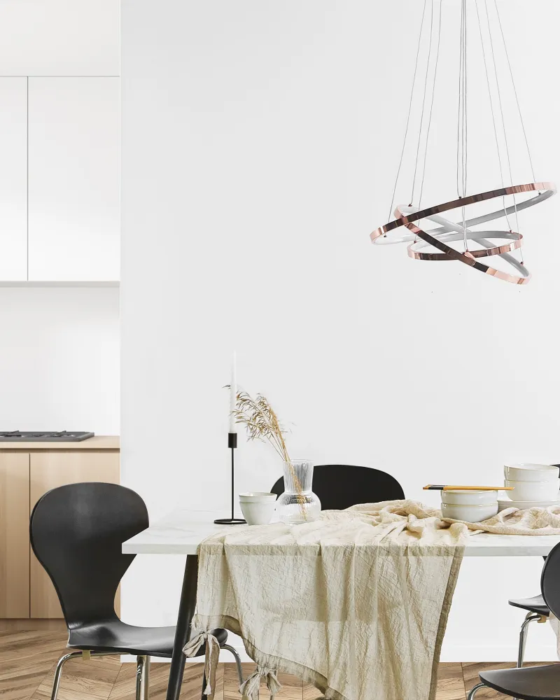 Lustre Premium Candeeiro de teto LED em metálico rosa dourado ATREK