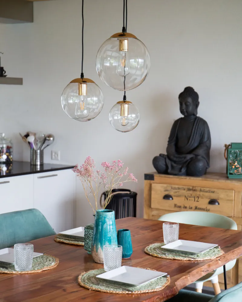 Lustre Premium Candeeiro de teto em vidro LADON