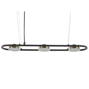 Lustre de Teto Moderno Candeeiro de teto em metálico preto e cor de bronze MALI