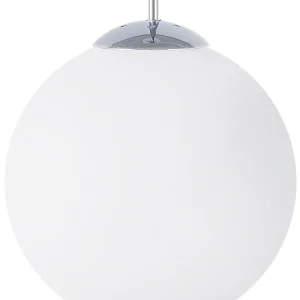Lustre de Teto Moderno Candeeiro de teto em vidro branco BARROW S