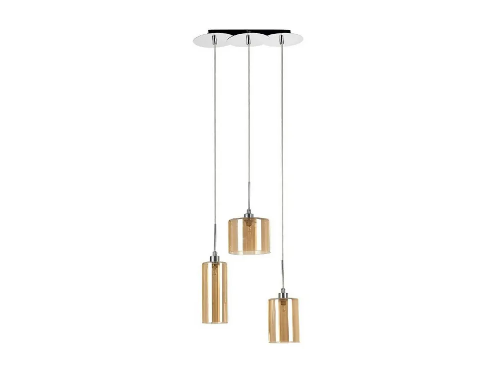 Lustre de Teto Moderno Lâmpada de Suspensão Eurybia, Crómio, Champanhe, 39x15x110 cm, EPIKASA