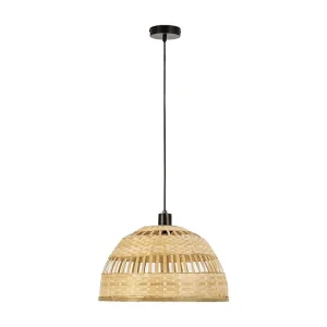 Lustre de Teto Moderno Luminária de teto Suyen de Bambu, diâmetro 39,5 cm.