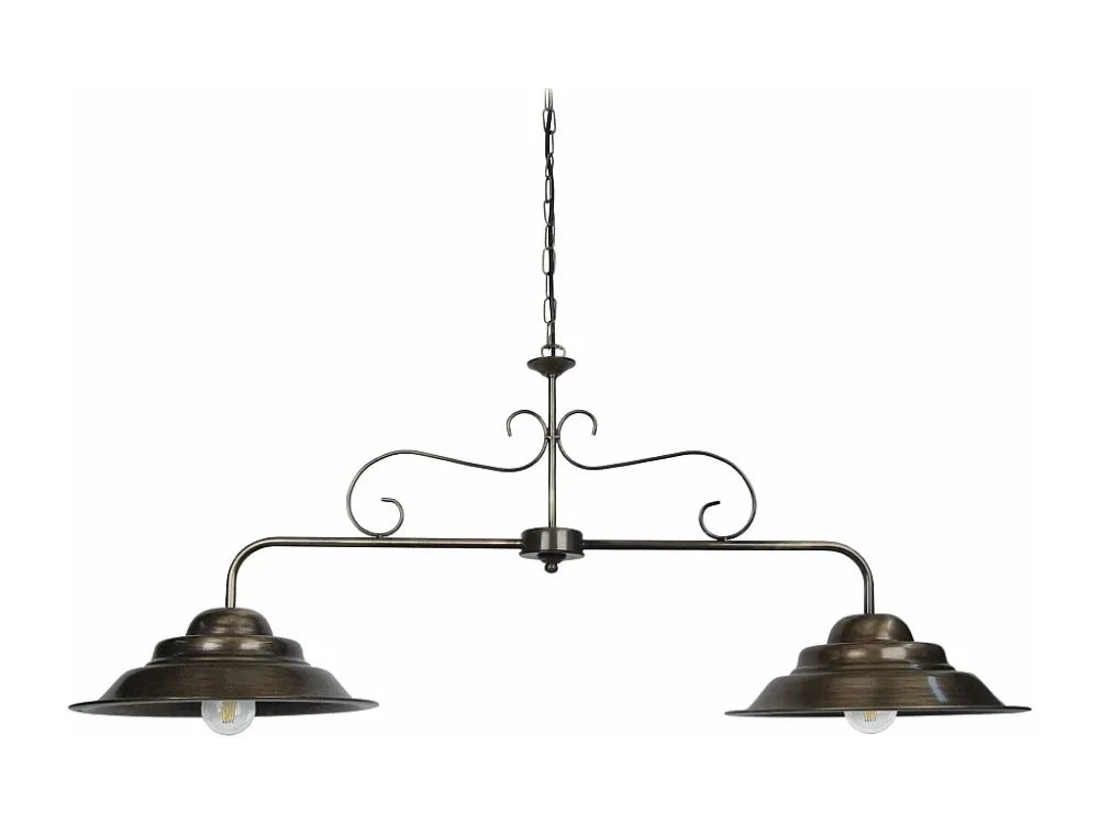 Lustre TOSEL ANVERS metálico feixe bronze D56 x H80 cm Iluminação Direta e Indireta