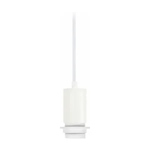 Pendel TOSEL CUI metálico cilindro branco D4,5 x H80 cm Iluminação Direta e Indireta