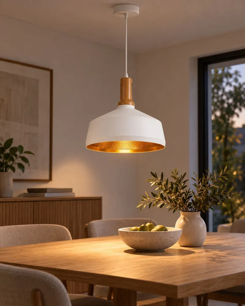Plafon de LED Candeeiro de teto branco e dourado SEPIK