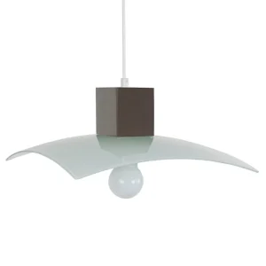 Suspensão TOSEL CUBIC lâmpada decorativa cilindro marfim D9,5 x H80 cm com Controle Remoto