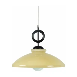 Suspensão TOSEL DAIZY vidro cúpula turquesa D20 x H70 cm Iluminação Direta e Indireta