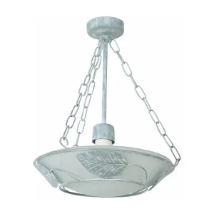 Suspensão TOSEL EGLANTINE metálico cúpula laranja D30 x H110 cm