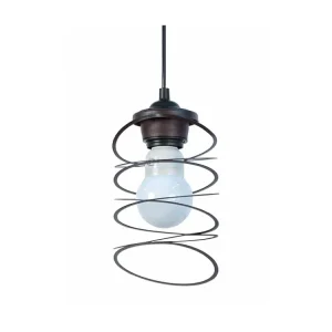 Suspensão TOSEL SAMILA vidro tigela vermelho D14,5 x H70 cm para Corredores e Halls