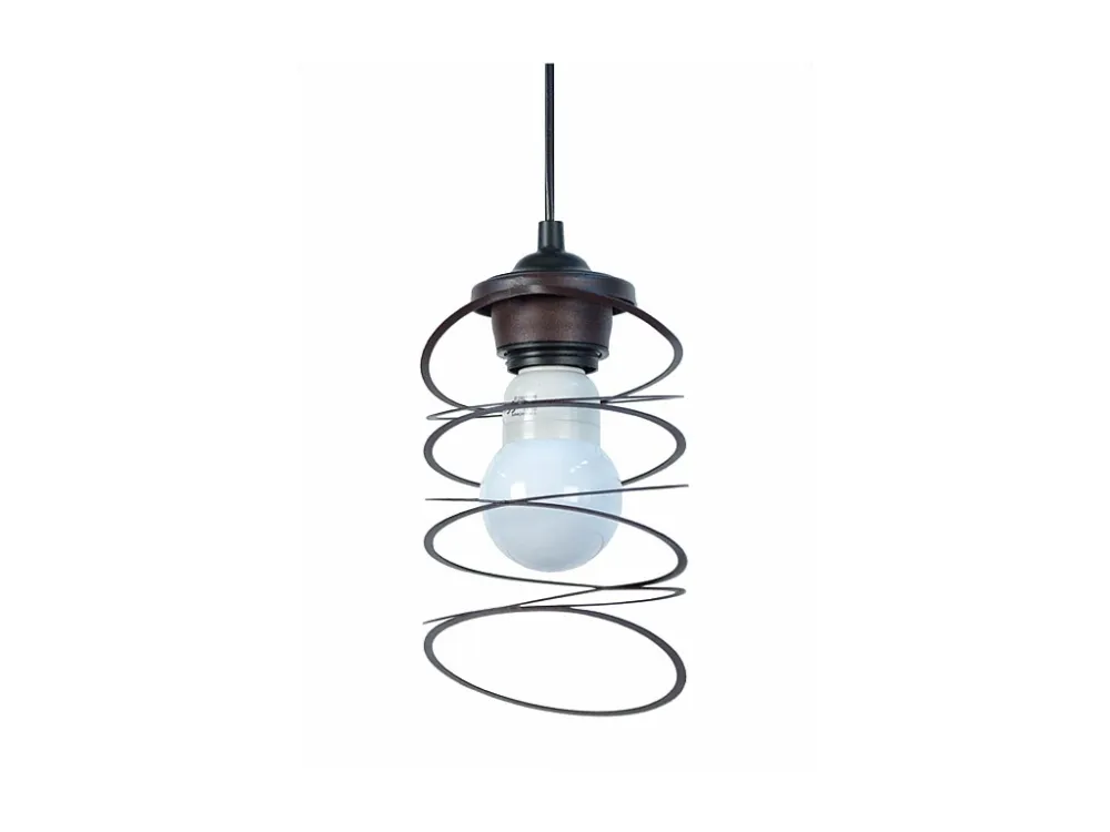 Suspensão TOSEL SAMILA vidro tigela vermelho D14,5 x H70 cm para Corredores e Halls