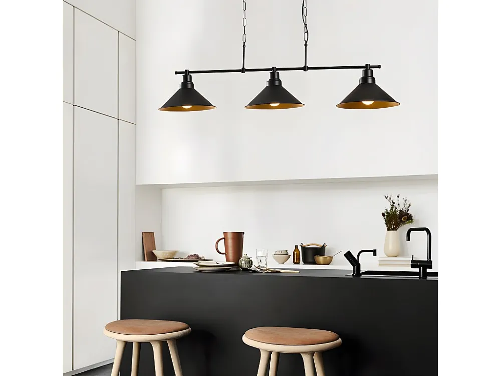 Candeeiro em metálico - Candeeiro C. 108 x . 55 cm - Preto - SIVANI