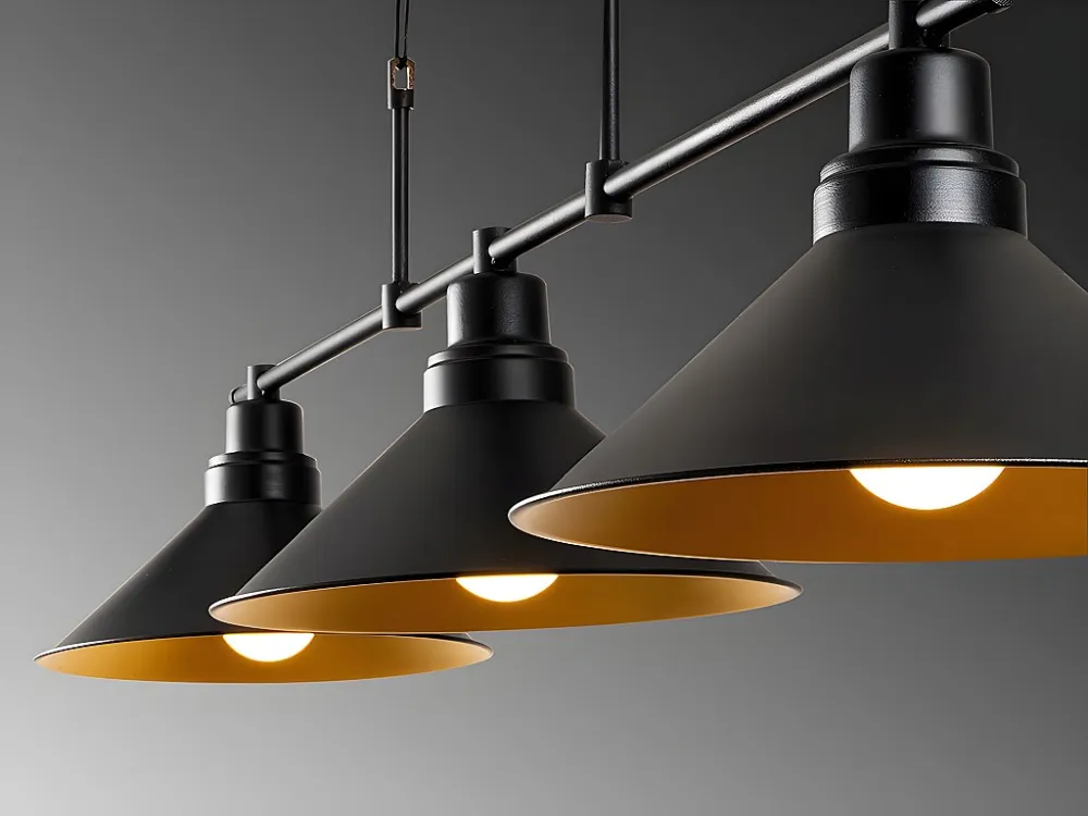 Candeeiro em metálico - Candeeiro C. 108 x . 55 cm - Preto - SIVANI